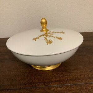 P.T. Tirschenreuth Bavaria Germany Porcelain Vintage Rosental Round Covered Bowl